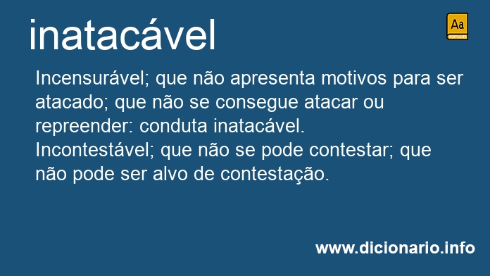 Significado de inatacvel