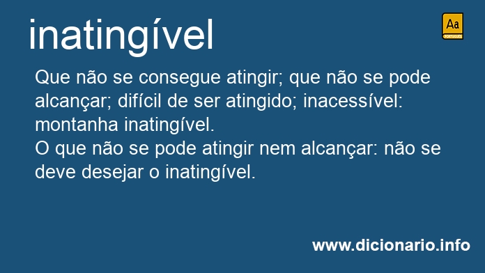 Significado de inatingvel