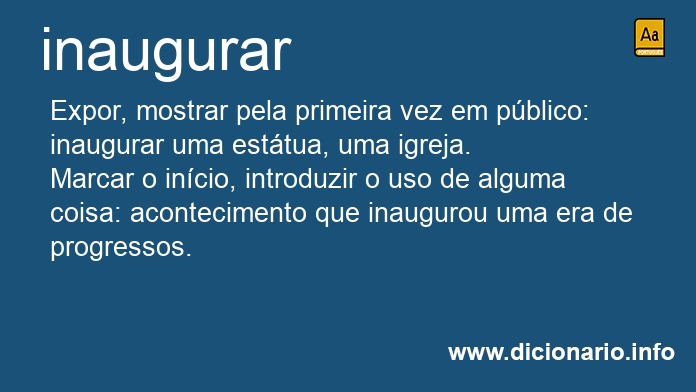 Significado de inaugurareis