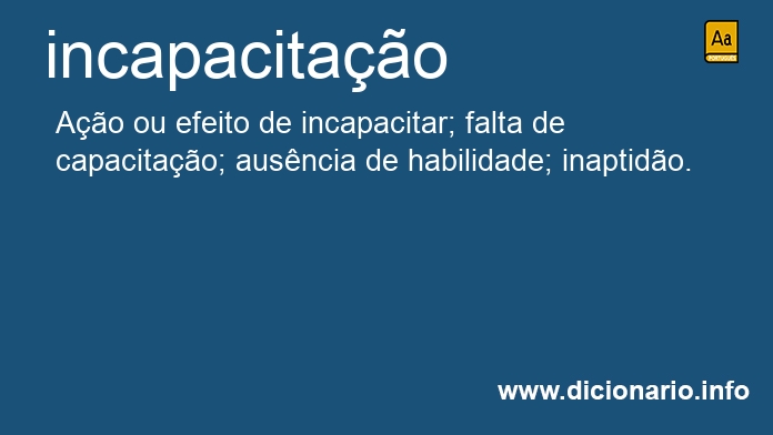 Significado de incapacitaes