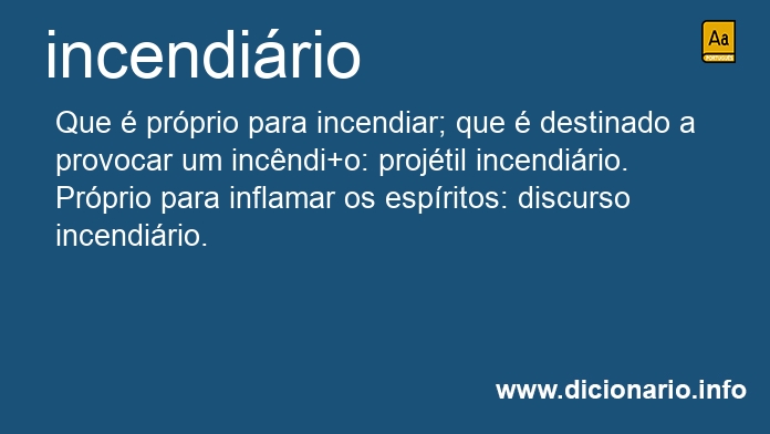 Significado de incendirio