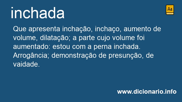 Significado de inchada