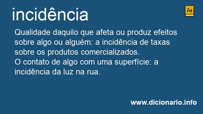 Significado de incidncia