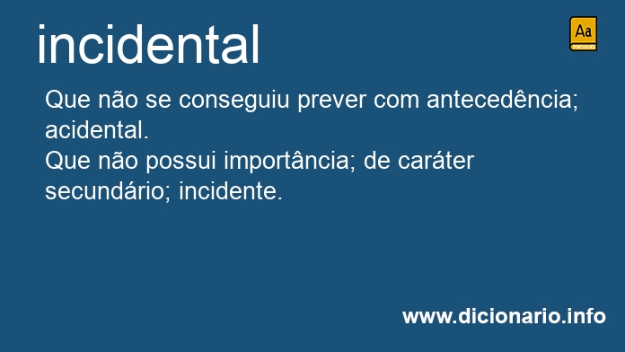 Significado de incidental