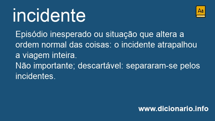 Significado de incidente