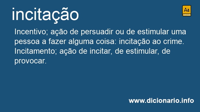 Significado de incitaes