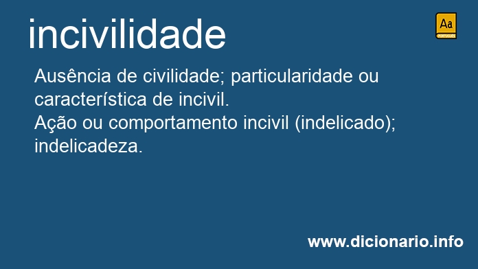 Significado de incivilidade