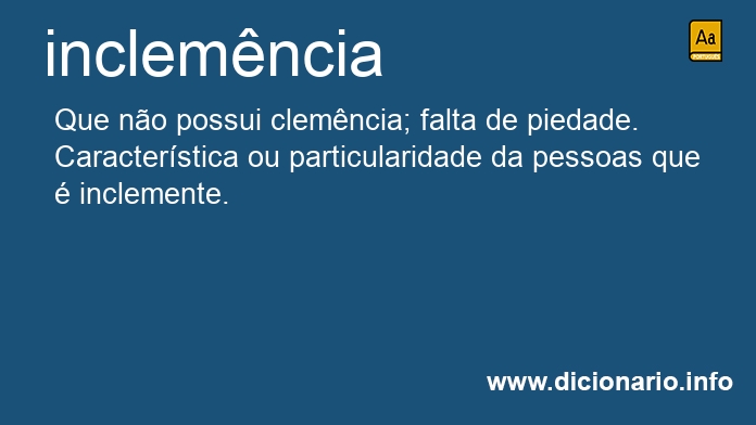 Significado de inclemncia