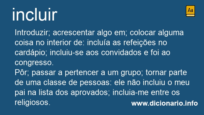 Significado de incluais