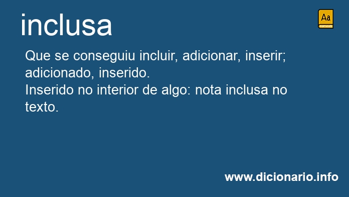 Significado de inclusa