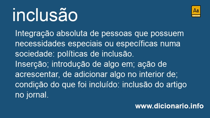 Significado de incluses