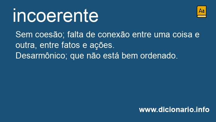 Significado de incoerente