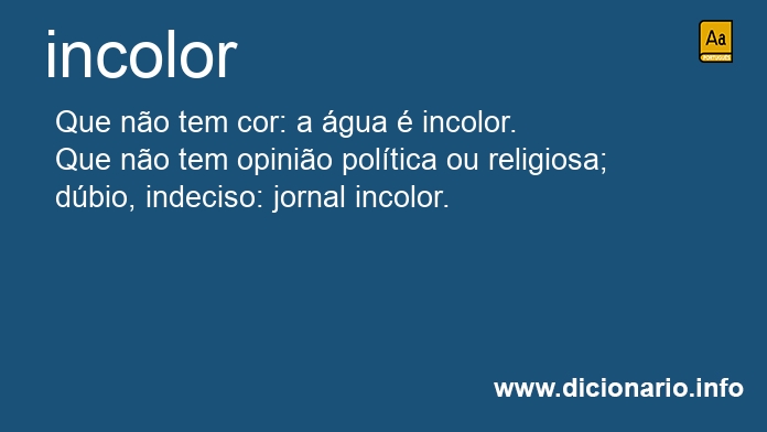 Significado de incolor