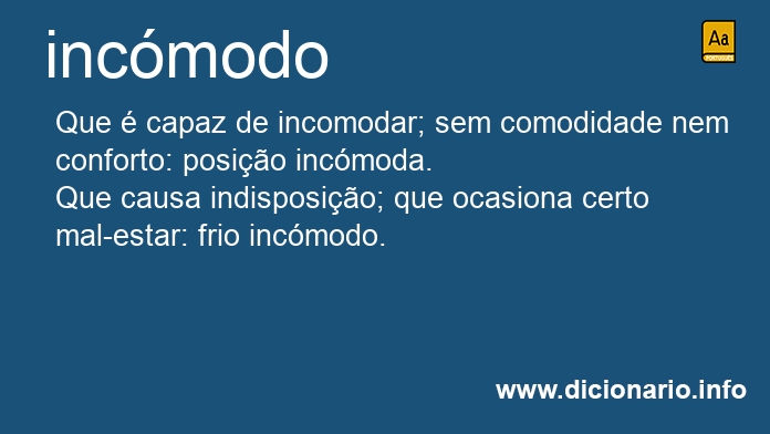 Significado de incmoda