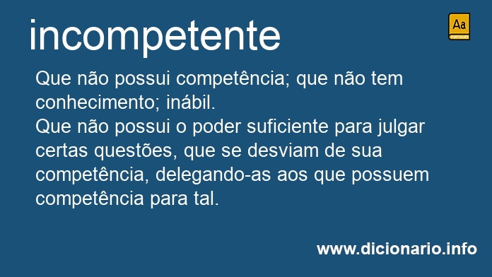 Significado de incompetente