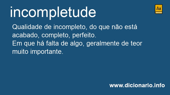 Significado de incompletude