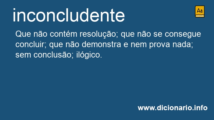 Significado de inconcludente