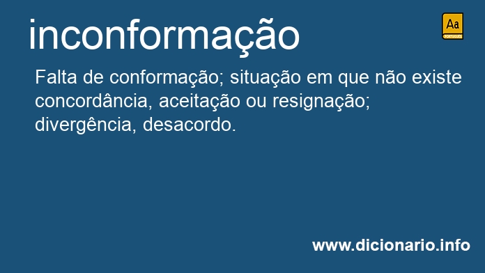 Significado de inconformaes