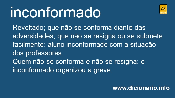 Significado de inconformado