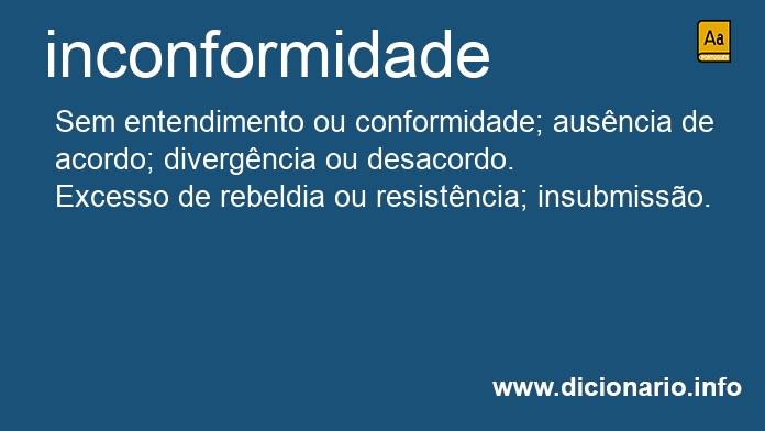 Significado de inconformidade