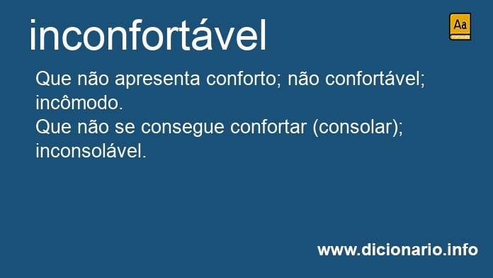 Significado de inconfortvel