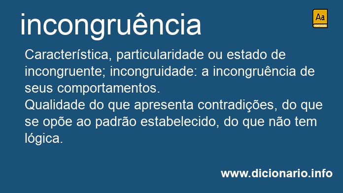 Significado de incongruncia