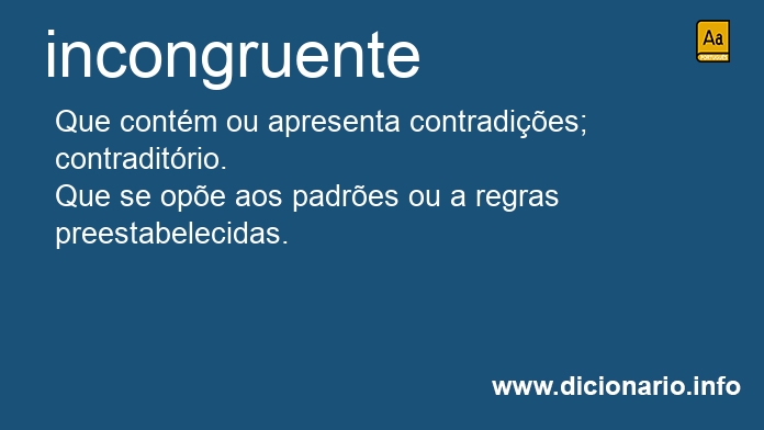 Significado de incongruente