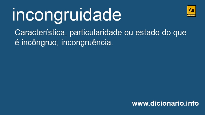 Significado de incongruidade