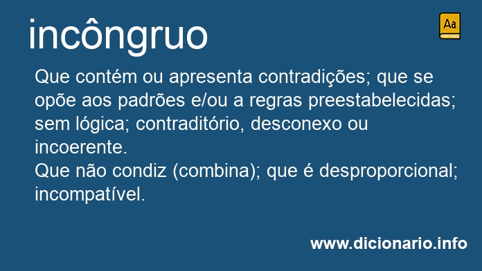 Significado de incngruo