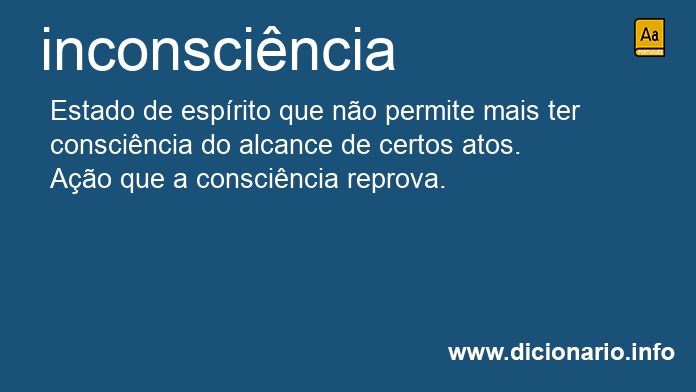 Significado de inconscincia