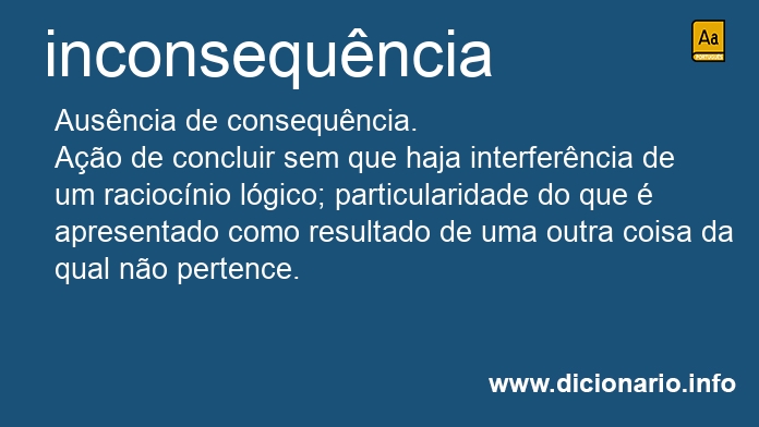 Significado de inconsequncia