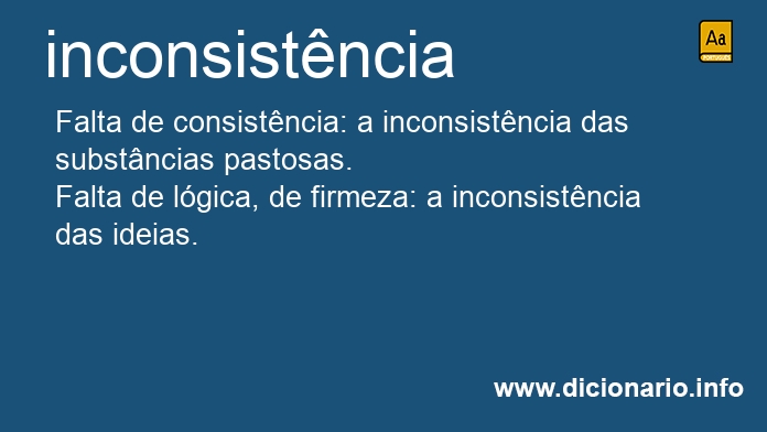 Significado de inconsistncias