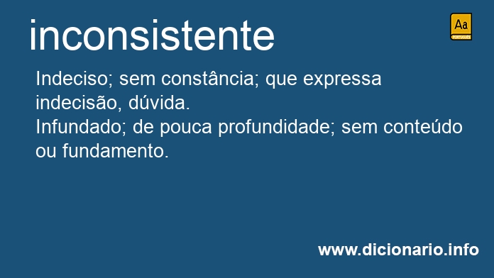 Significado de inconsistente