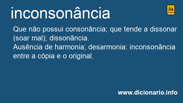 Significado de inconsonncia