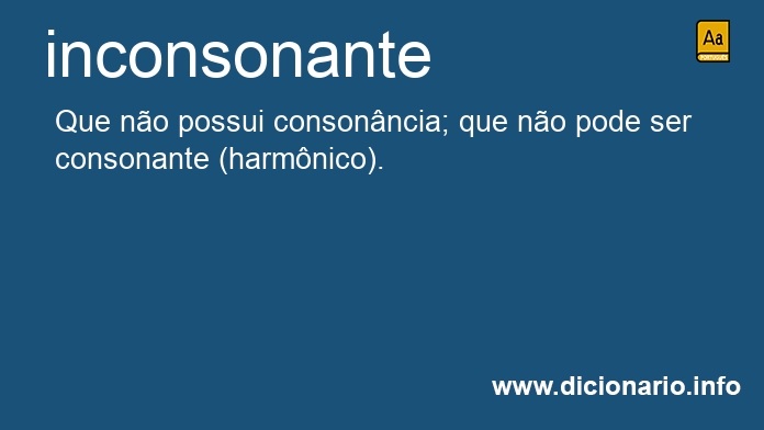 Significado de inconsonante