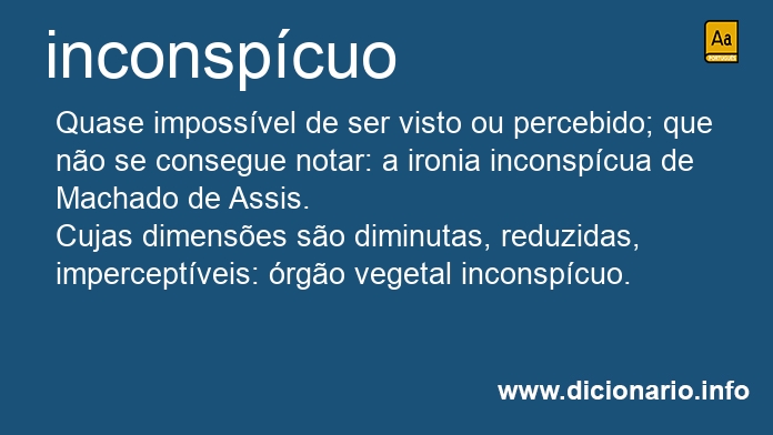 Significado de inconspcuo