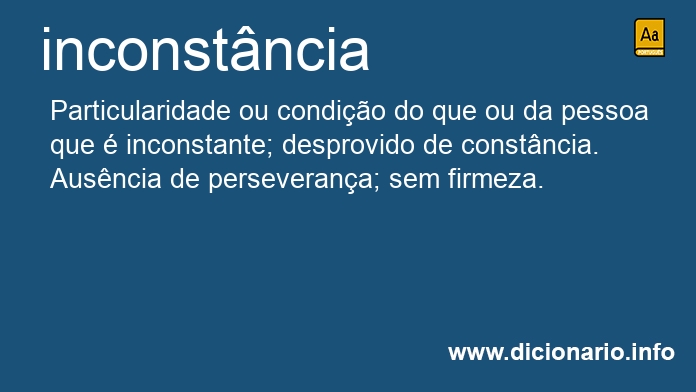 Significado de inconstncias