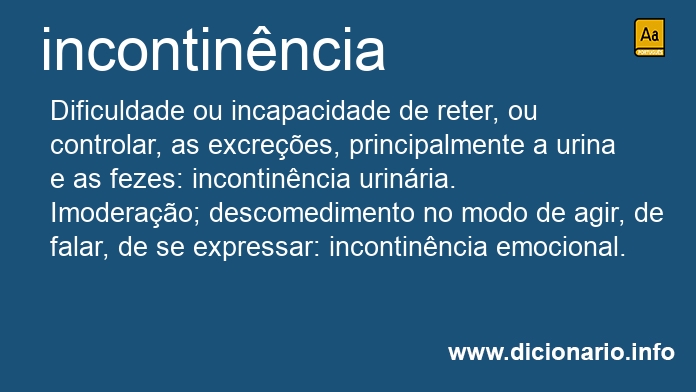 Significado de incontinncia