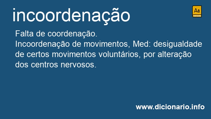 Significado de incoordenao