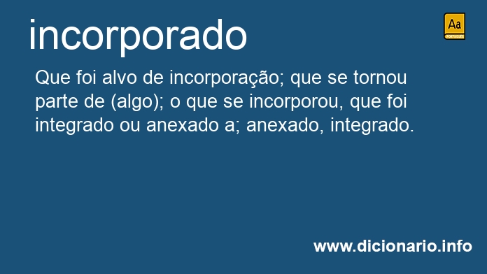 Significado de incorporada