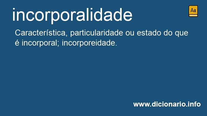 Significado de incorporalidade