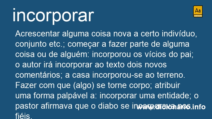 Significado de incorporam