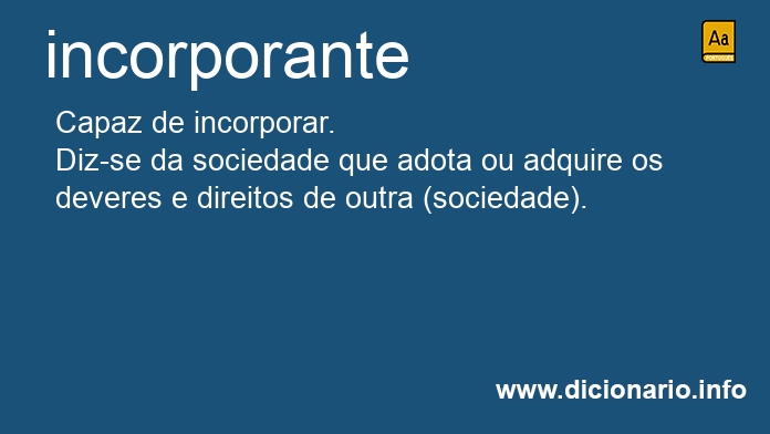 Significado de incorporante