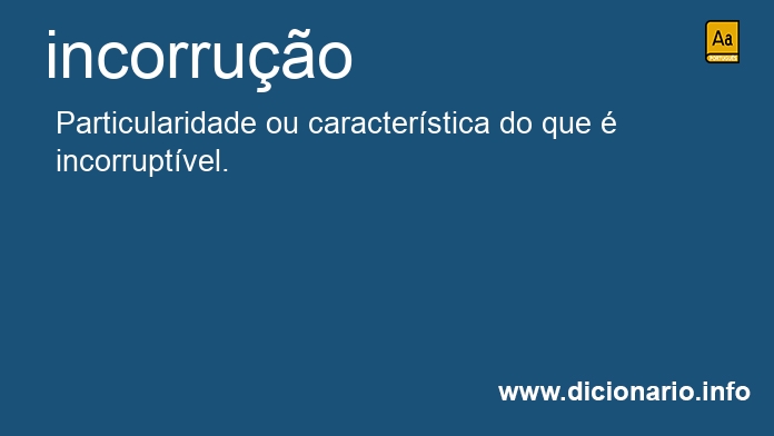 Significado de incorruo