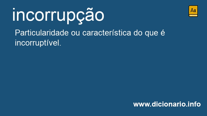 Significado de incorrupo