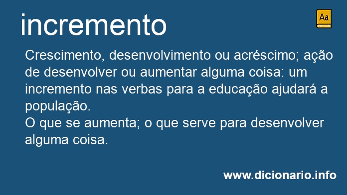 Significado de incrementos