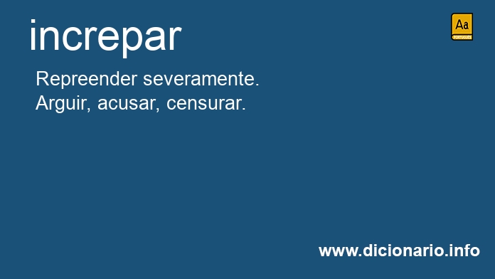 Significado de increpas