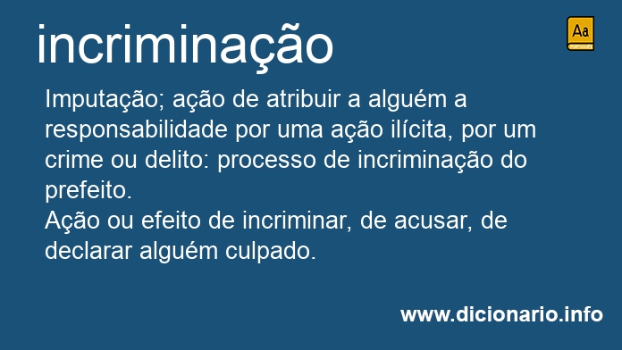 Significado de incriminao