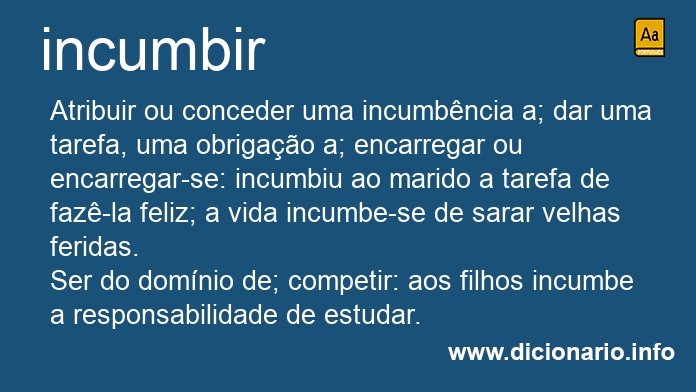 Significado de incumbirmos