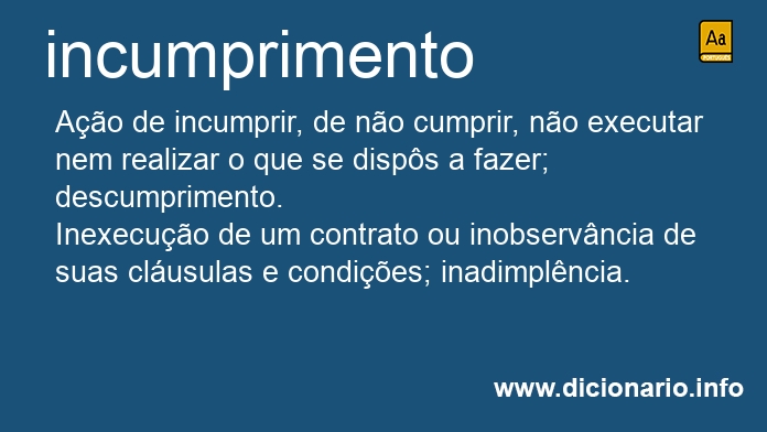 Significado de incumprimento